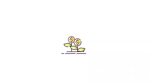 Animated Money Plant Growth Icon