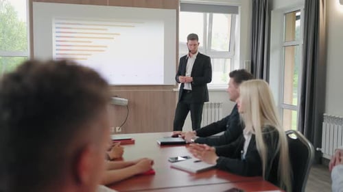 Professional Business Presentation in a Conference Room