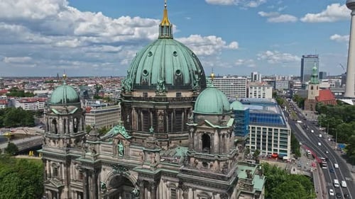 Aerial view of Berlin Cathedral , Germany