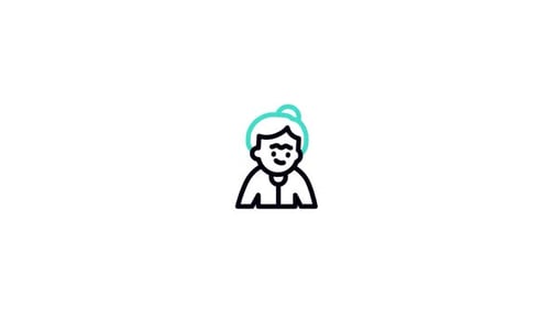Animated Minimalist Line Art Profile Icon