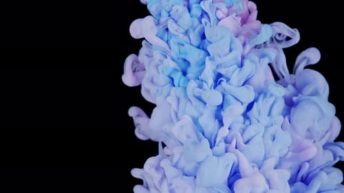 Blue and Purple Ink Dissolving Elegantly