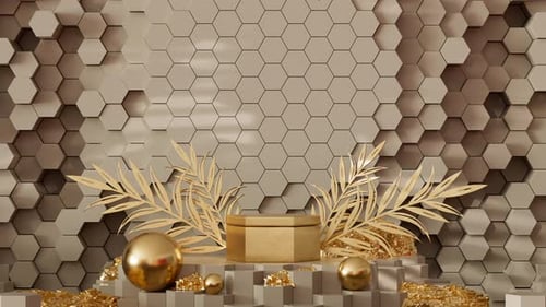 Golden Product Placement Display