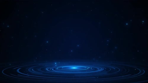 Big Data 3D, túnel digital, matriz futurista cuadrada, ciberespacio con partículas y red de datos digitales