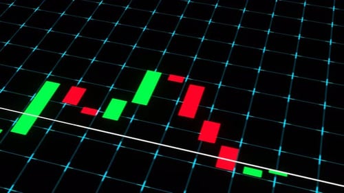 Stock market animated graphic. Stock price chart.