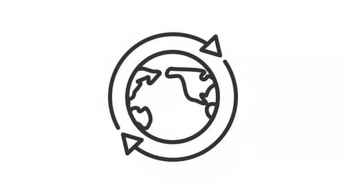 Animated Global Exchange Linear Icon