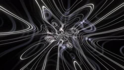 White Neon Mystical Abstract Space Background Vj Loop In 4K