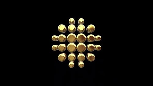 Unschärfe auf goldenem Symbol