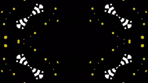 Abstract Geometric Lines and Dots Kaleidoscope Animation