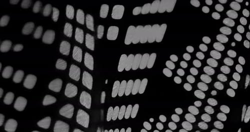 Abstract Black and White Geometrical Shapes Zooming In