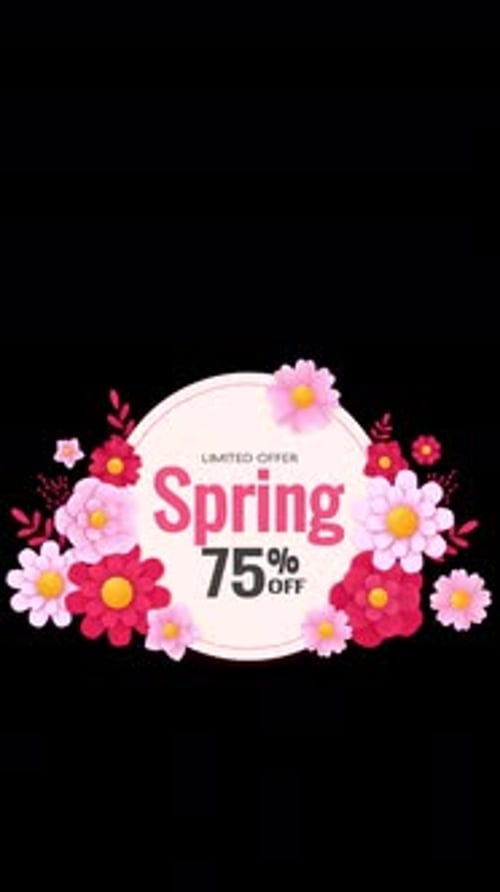 Spring Sale 75% Has Started Alpha Channel