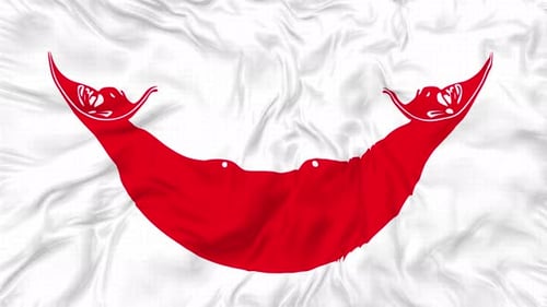 Easter Island Flag Waving Seamless Loop