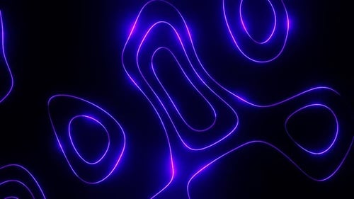 Purple On Black Abstract Neon Glowing Moving Background Vj Loop Animation In HD