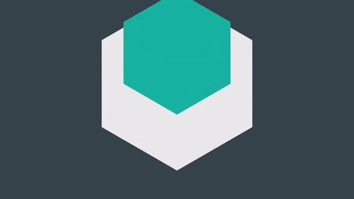 Simple Flat Design Hexagon Reveal Animation