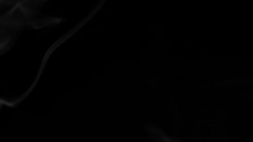 Very thin real smoke goes slowly to the left