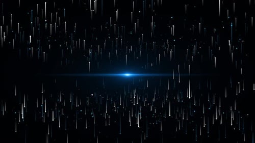 Digitaler Datenraumfluss-Matrixeffekt Cyberspace-Partikel Digitale Datennetzwerkverbindung