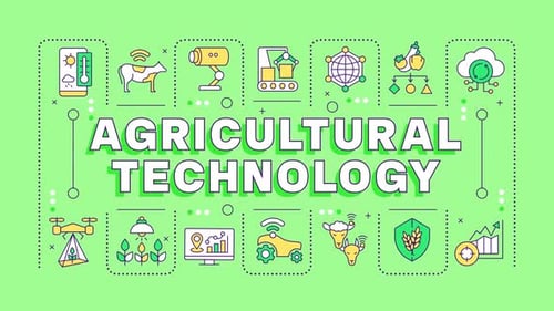 Agricultural technology word cloud animation