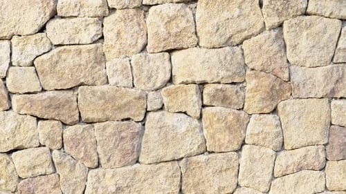 Tan Stone Wall Texture Close Up Static Shot
