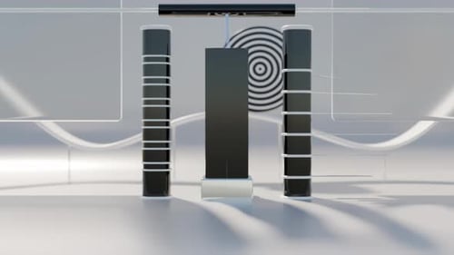 Slice 3D Loop Shapes Animation