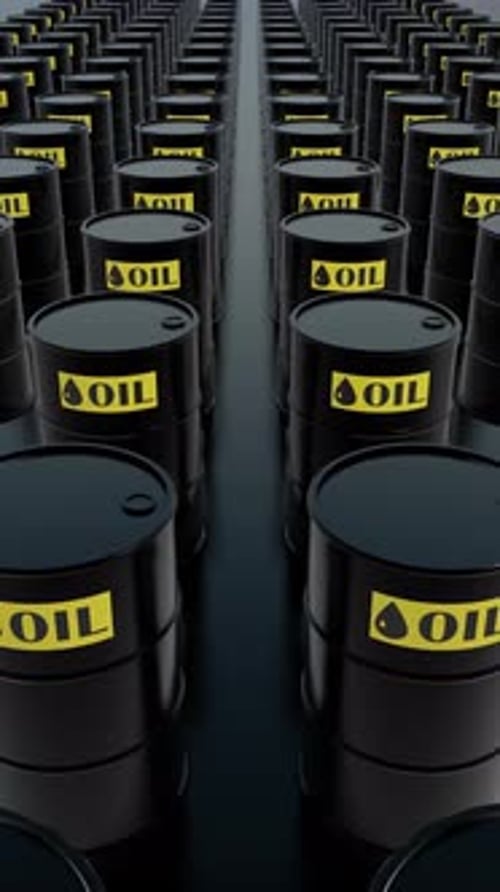 Economic Recession And Oil Market Background Animation Vertical
