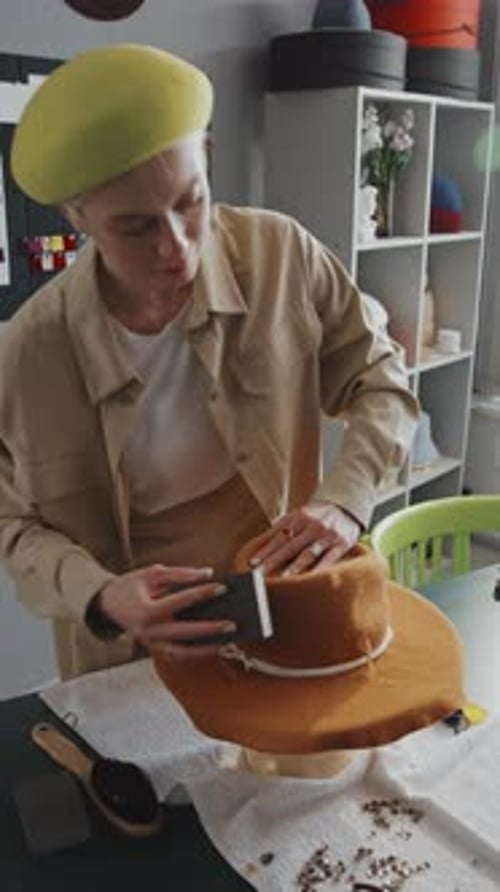 Milliner Sands Hat in Fashion Workshop