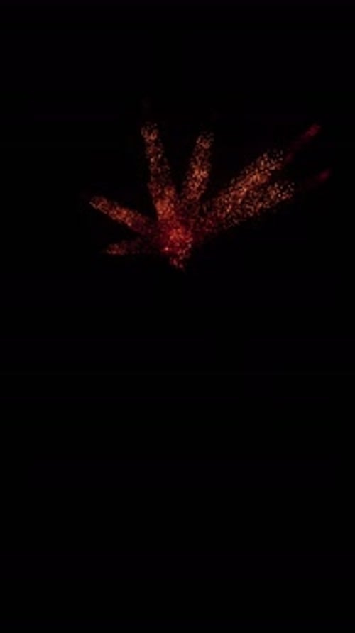 Red Glowing Particle Burst Reveal Animation