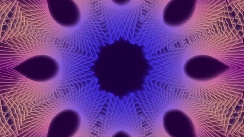 Hypnotic Neon Geometric Tunnel Loop Background