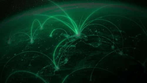 Global Tech Grid – Green Earth Connection Animation