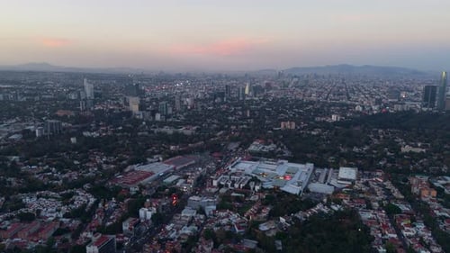 Autumn afternoon over the south of Mexico City, captured by a drone