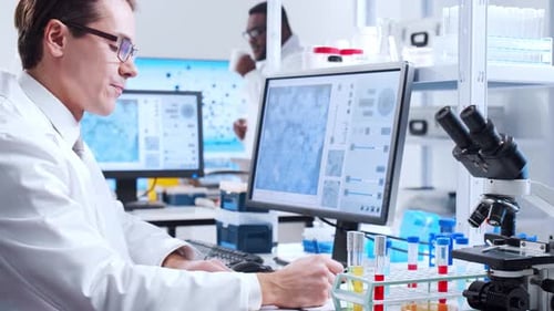 Adult Scientist Working in a Modern Laboratory