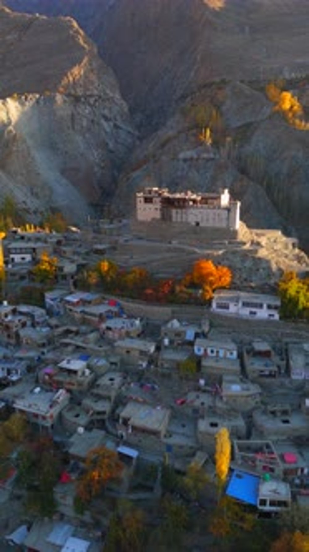 Aerial View Of Baltit Fort Pakistan Overhead Stock Footage Ft Hunza aerial-view-of-baltit-fort-pakistan-overhead-stock-footage-ft-hunza