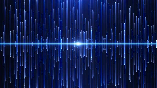 Abstract colorful background with bright neon rays and glowing lines. blue neon lines