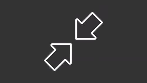 Animated linear arrow sign icon