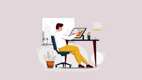 Flat Design Corporate Analytics Animation