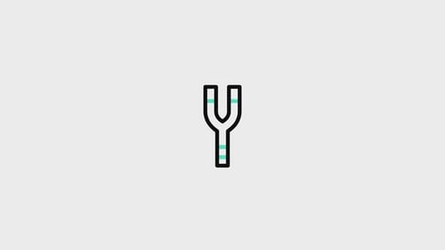 Minimalist Y Letter Icon Line Fill Animation