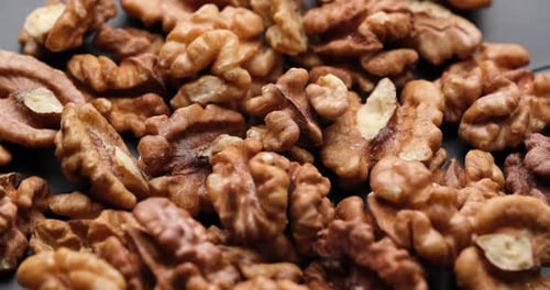 Pile of Shelled Walnuts Filling Frame