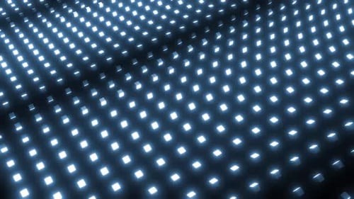 Abstract Geometric Glowing Cubes Waving Digital Background