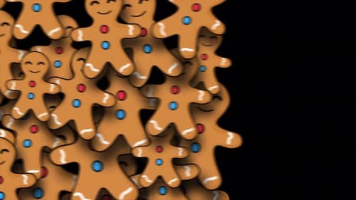 Cartoon Christmas Transition Stickers On Alpha Channel