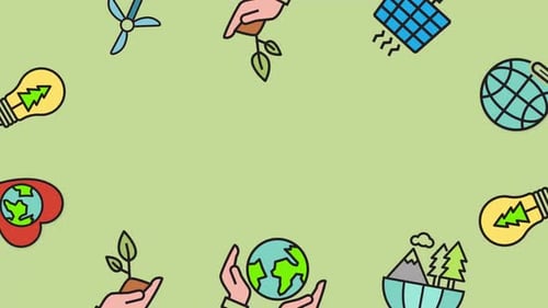 Eco-Friendly Animated Icons Pack for Environmental Awareness