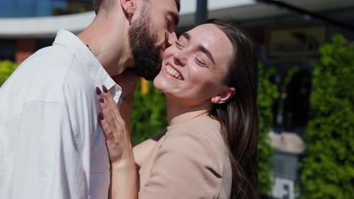 Loving Couple Embracing on a Sunny Day