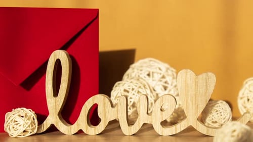 Romantic Love Sign With Envelope