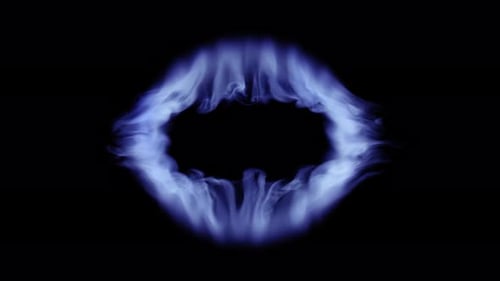 Science-Fiction-Magic Eye Portal Loop On Alpha