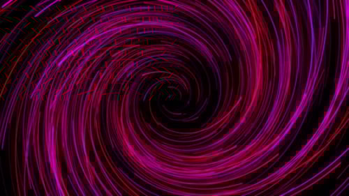 Dynamic Abstract Spiral of Neon Glowing Lines Background