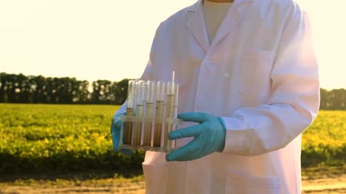 Field Soil Samples for Analysis Selective Focus