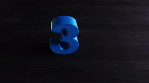Blue Three-Dimensional Letters Spelling Out 3D