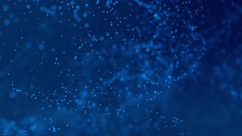 Abstract Blue Digital Particles Flowing Background Loop