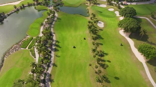 Stunning Aerial View Capturing Golf Courses Across Beautiful Florida