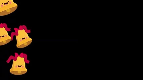 4k christmas bell transition with alpha channel