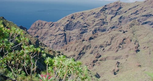 Mountain village lies at the head of the Masca Gorge, Tenerife, Canary Islands, Spain. Macizo de Ten