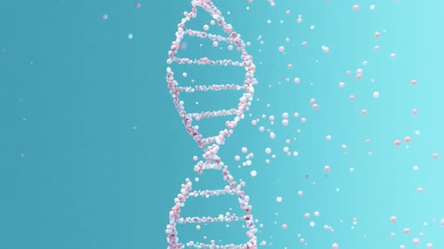Abstract 3D DNA Double Helix Rotating Animation