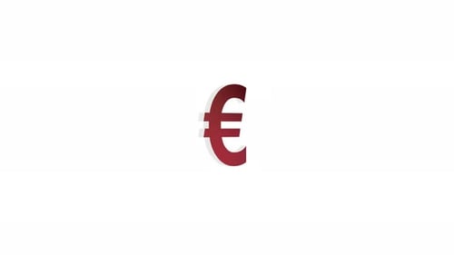 3D Animated Euro Currency Symbol Seamless Loop